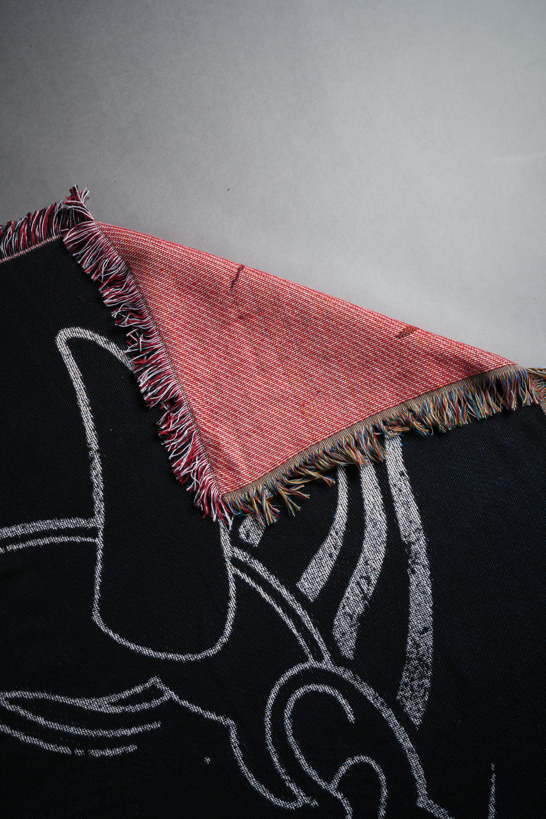 Oni Fire Tapestry Blanket in Black