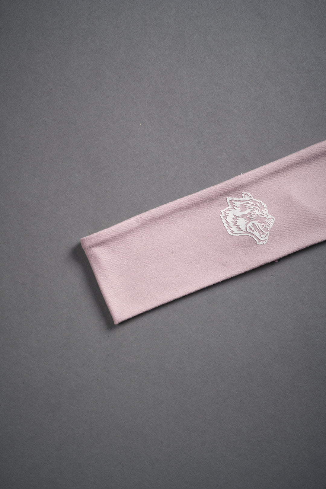 Wolf Head Wide Headband in Blush Pink
