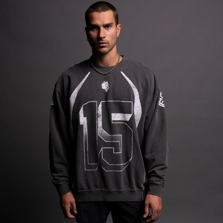 Game Time London Crewneck in Wolf Gray