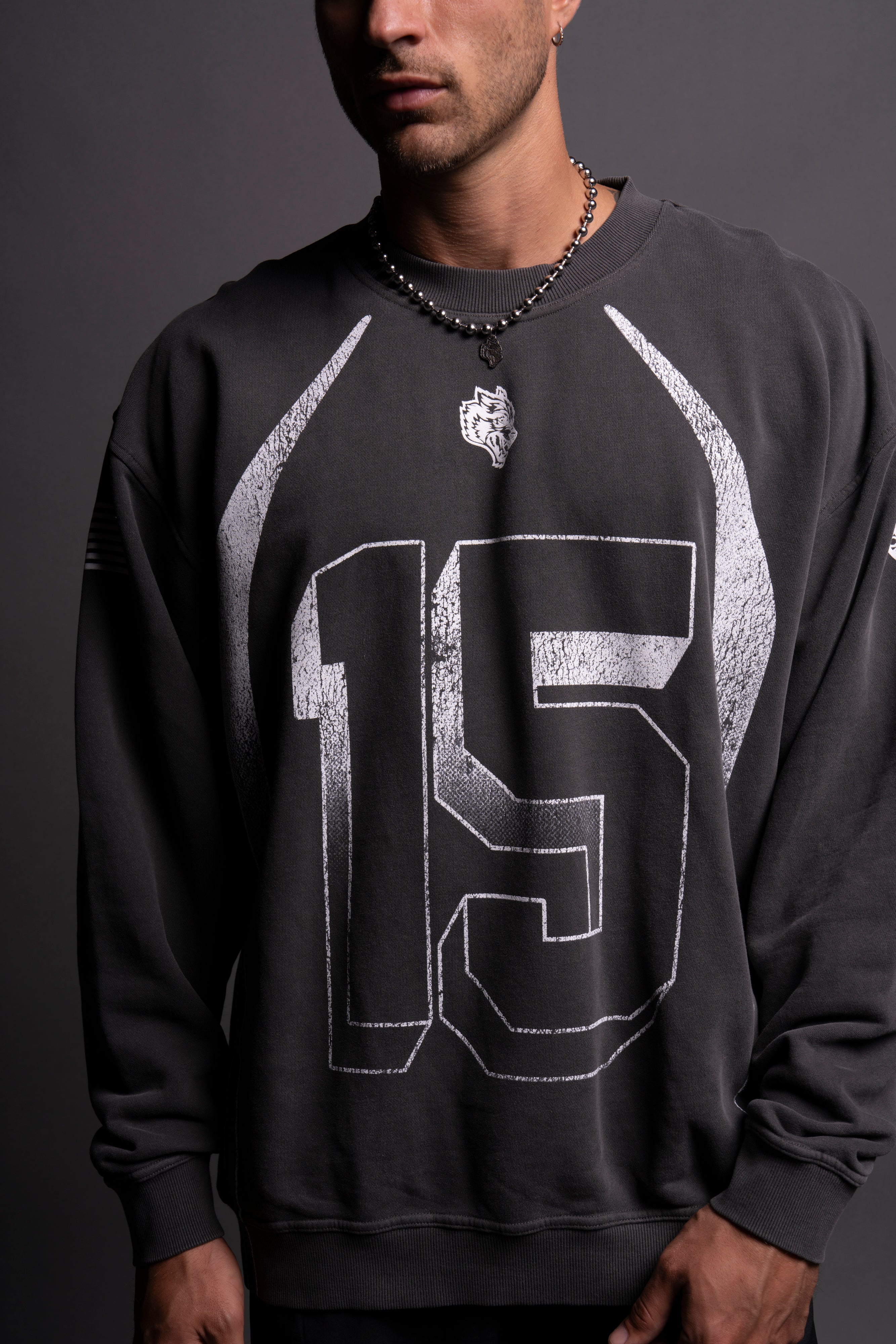 Game Time London Crewneck in Wolf Gray