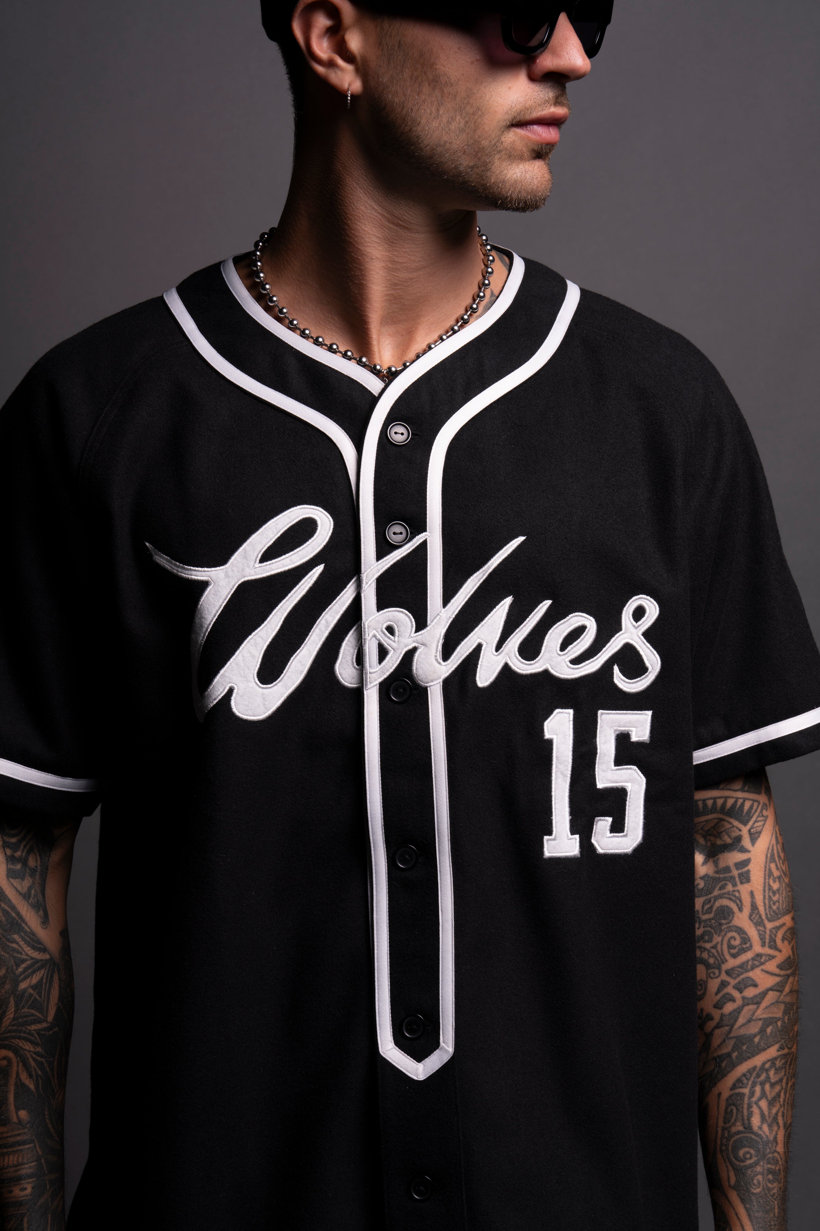 Our League Baseball Jersey in Black