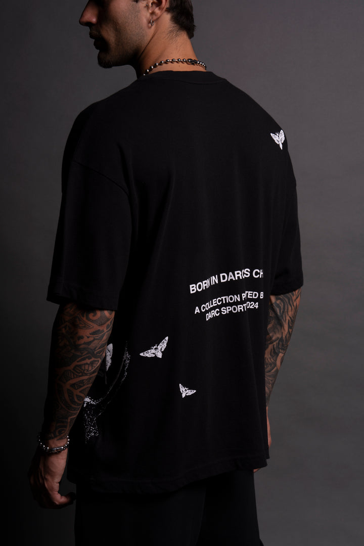 Bane "Side By Side" Oversized Tee in Black