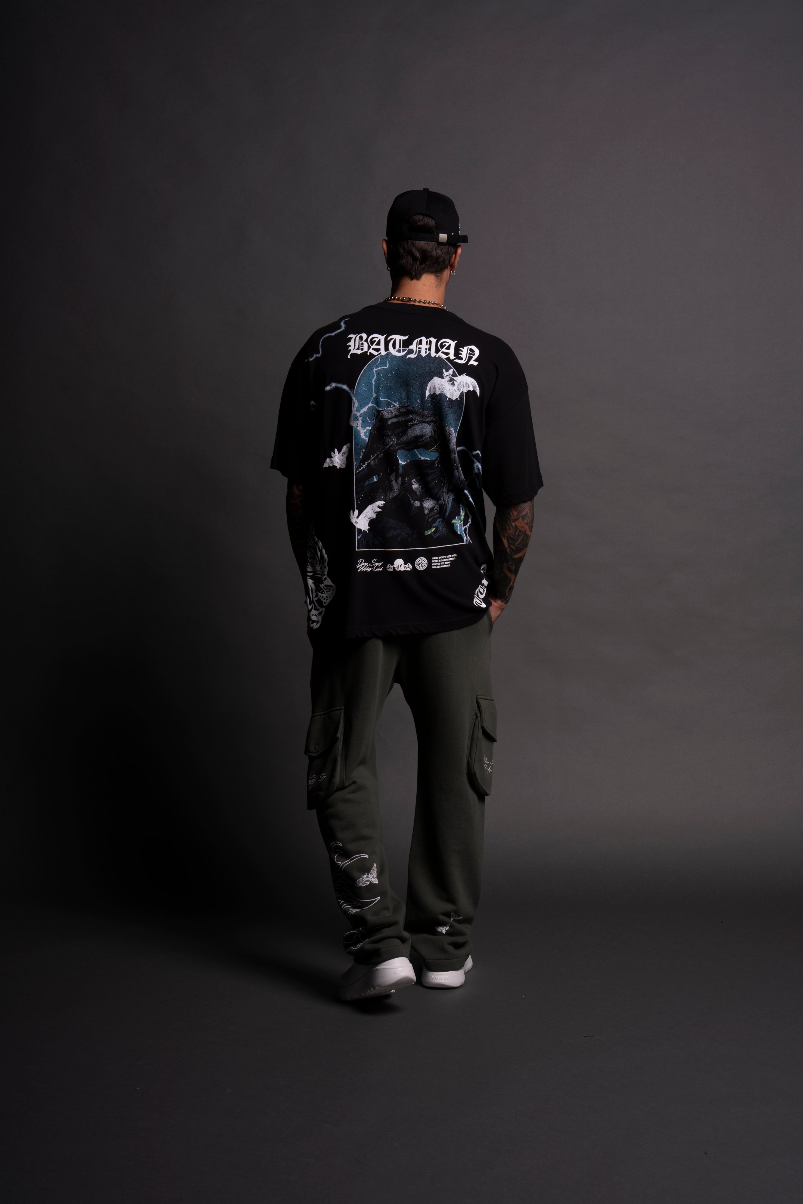 Knight Fall "Premium" Oversized Tee in Black