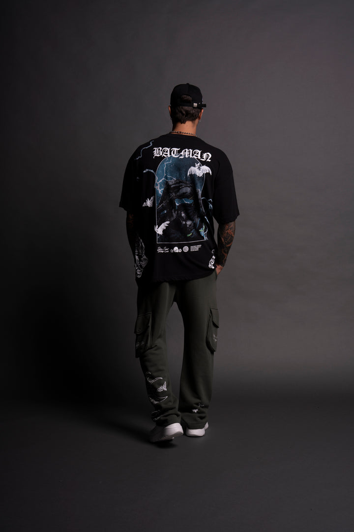 Knight Fall "Premium" Oversized Tee in Black