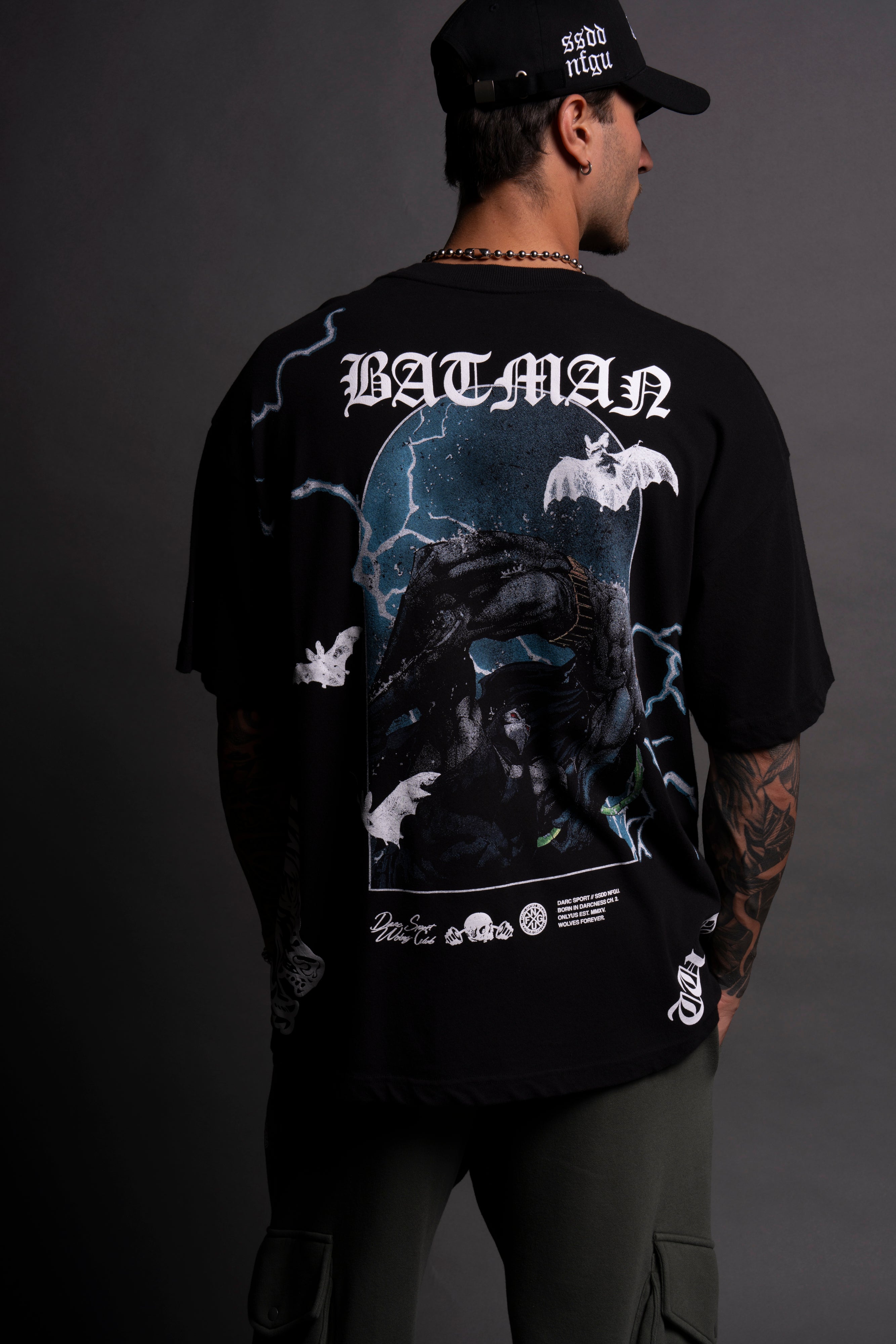Knight Fall "Premium" Oversized Tee in Black