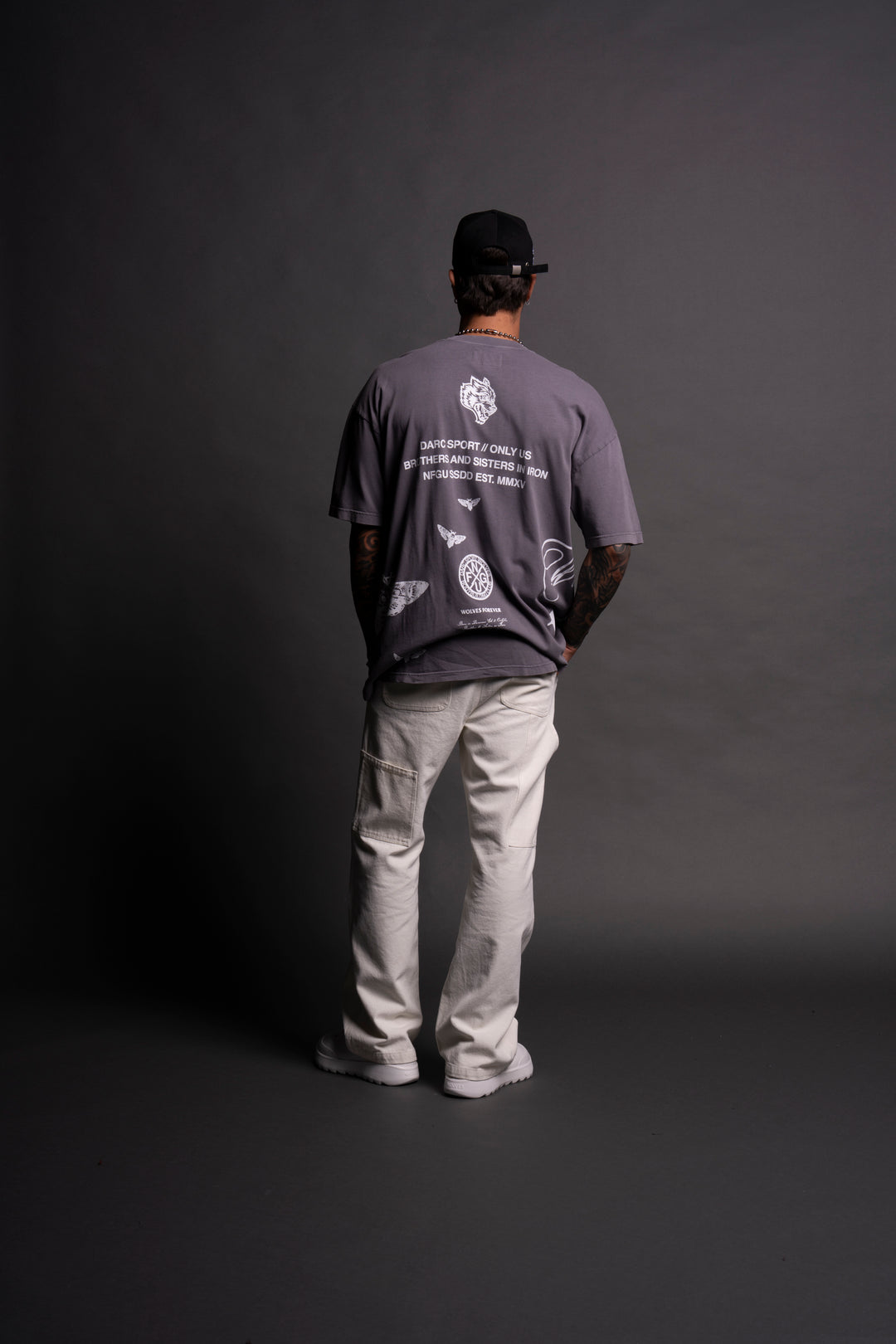(1 OF 500) The Batman "Premium" Oversized Tee in Nirvana Gray