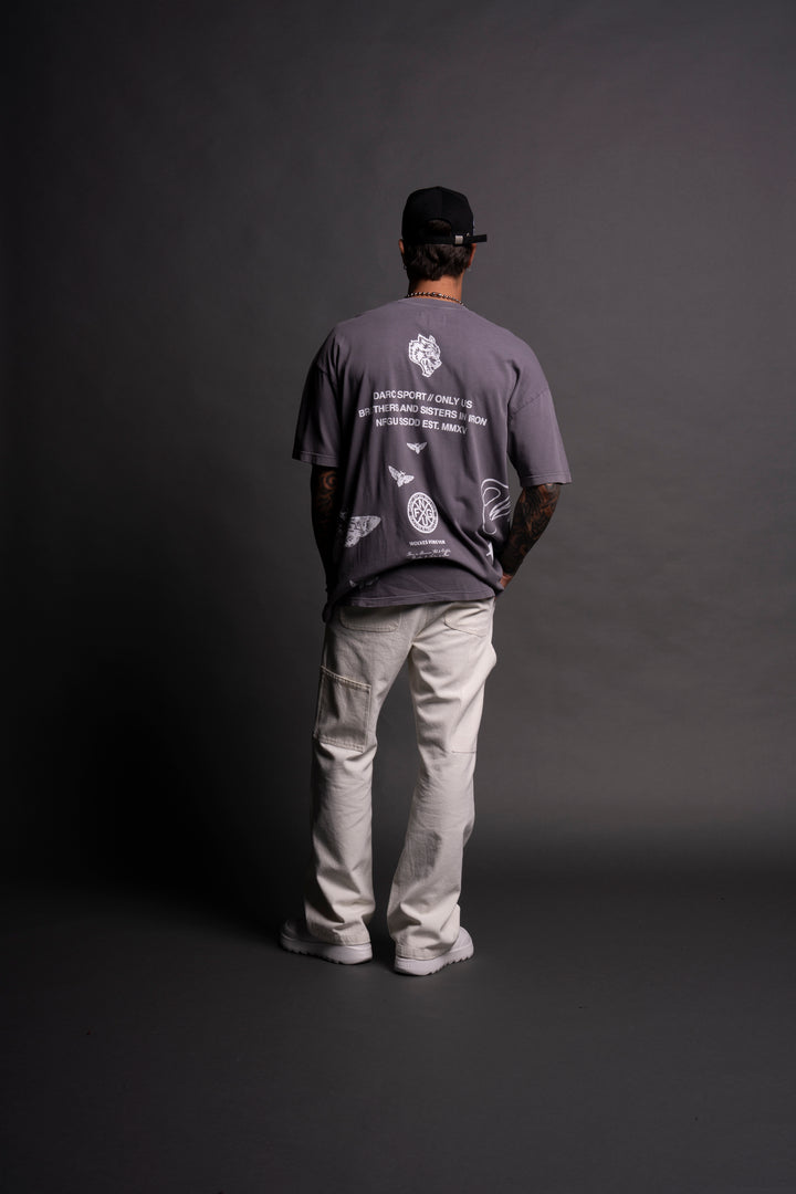 (1 OF 500) The Batman "Premium" Oversized Tee in Nirvana Gray