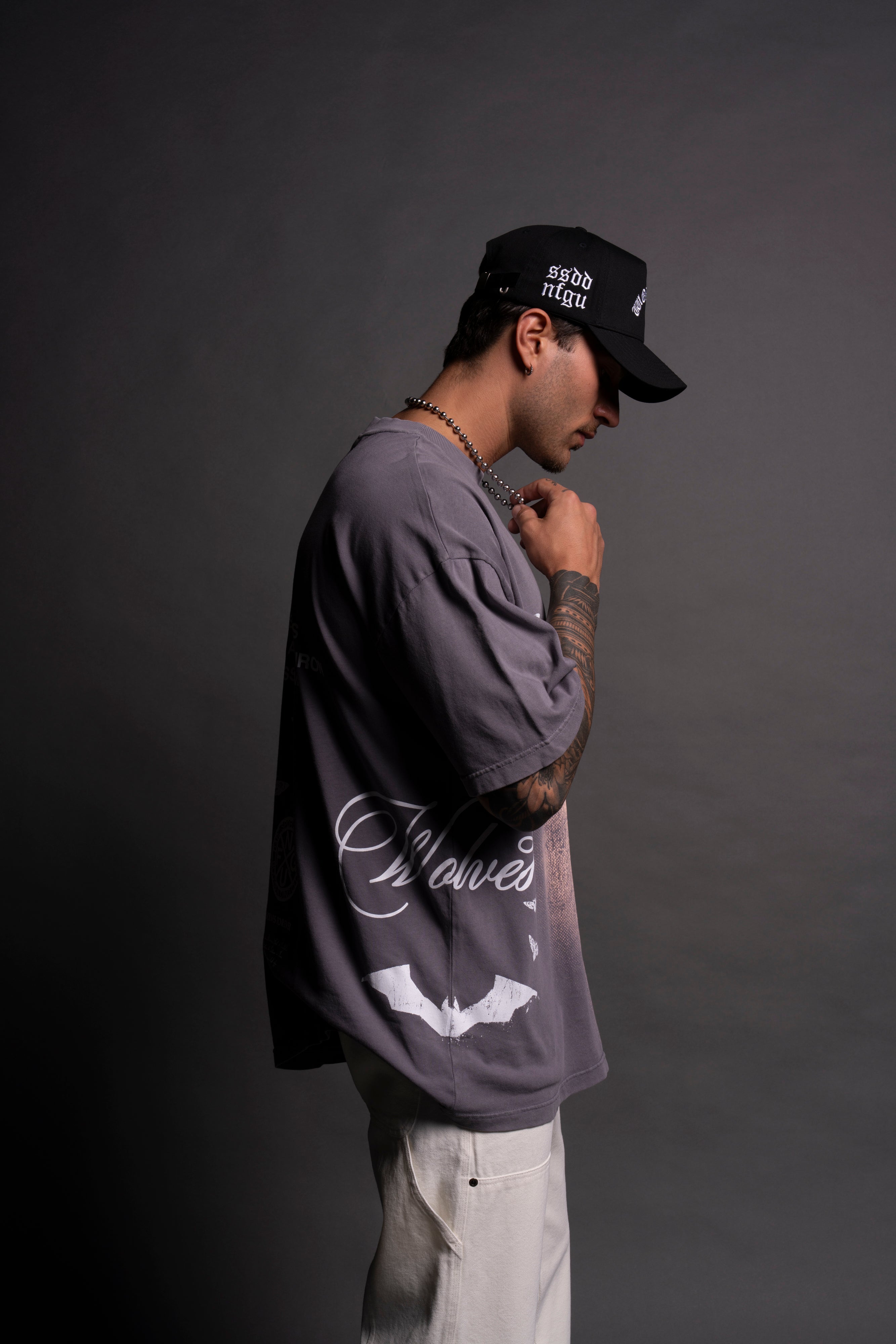 (1 OF 500) The Batman "Premium" Oversized Tee in Nirvana Gray