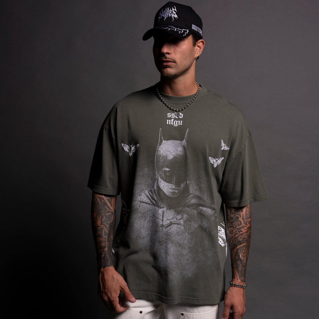 (1 OF 500) The Batman "Premium" Oversized Tee in Green Ivy
