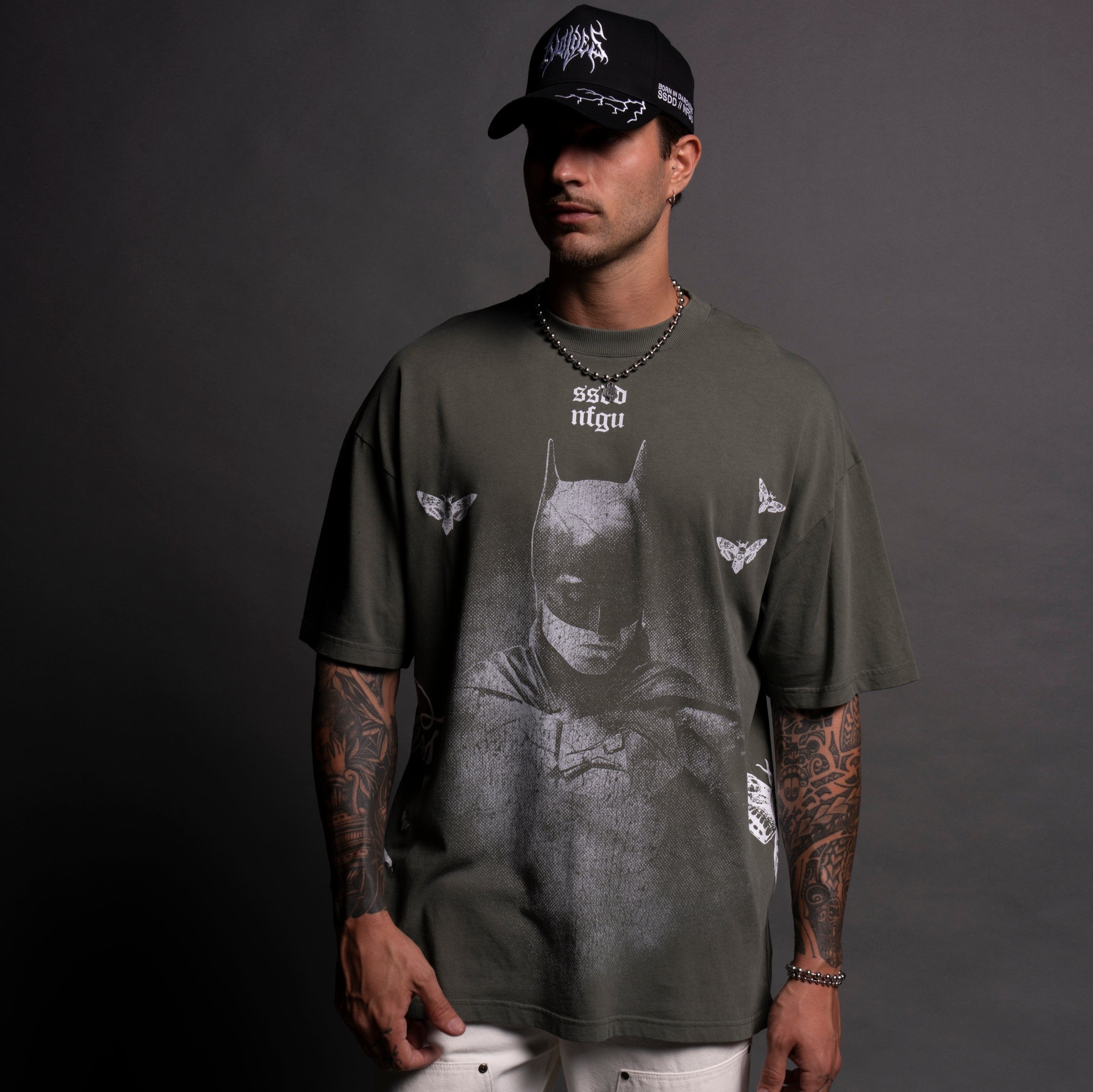 (1 OF 500) The Batman "Premium" Oversized Tee in Green Ivy