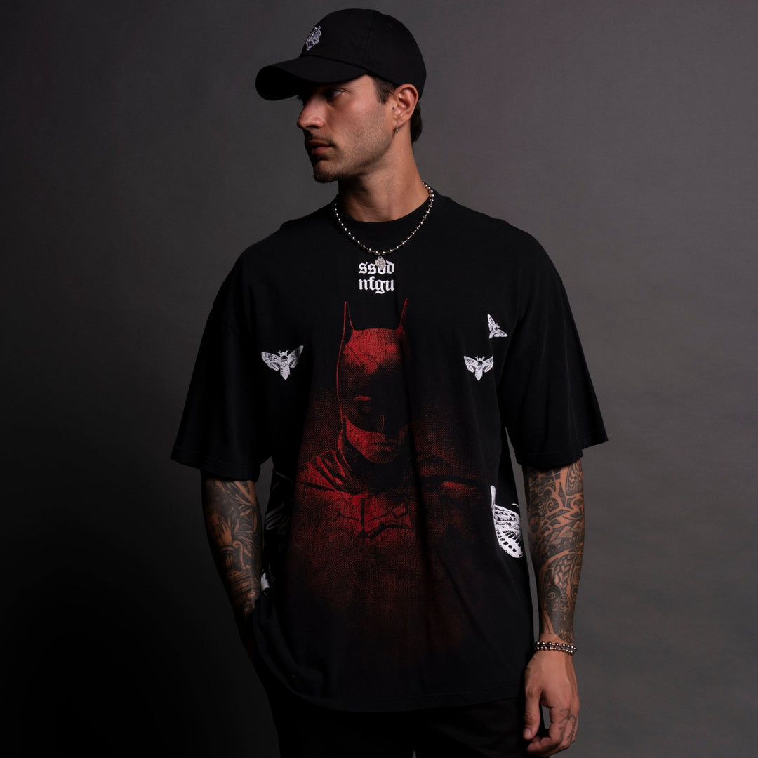 (1 OF 500) The Batman "Premium" Oversized Tee in Black/Red