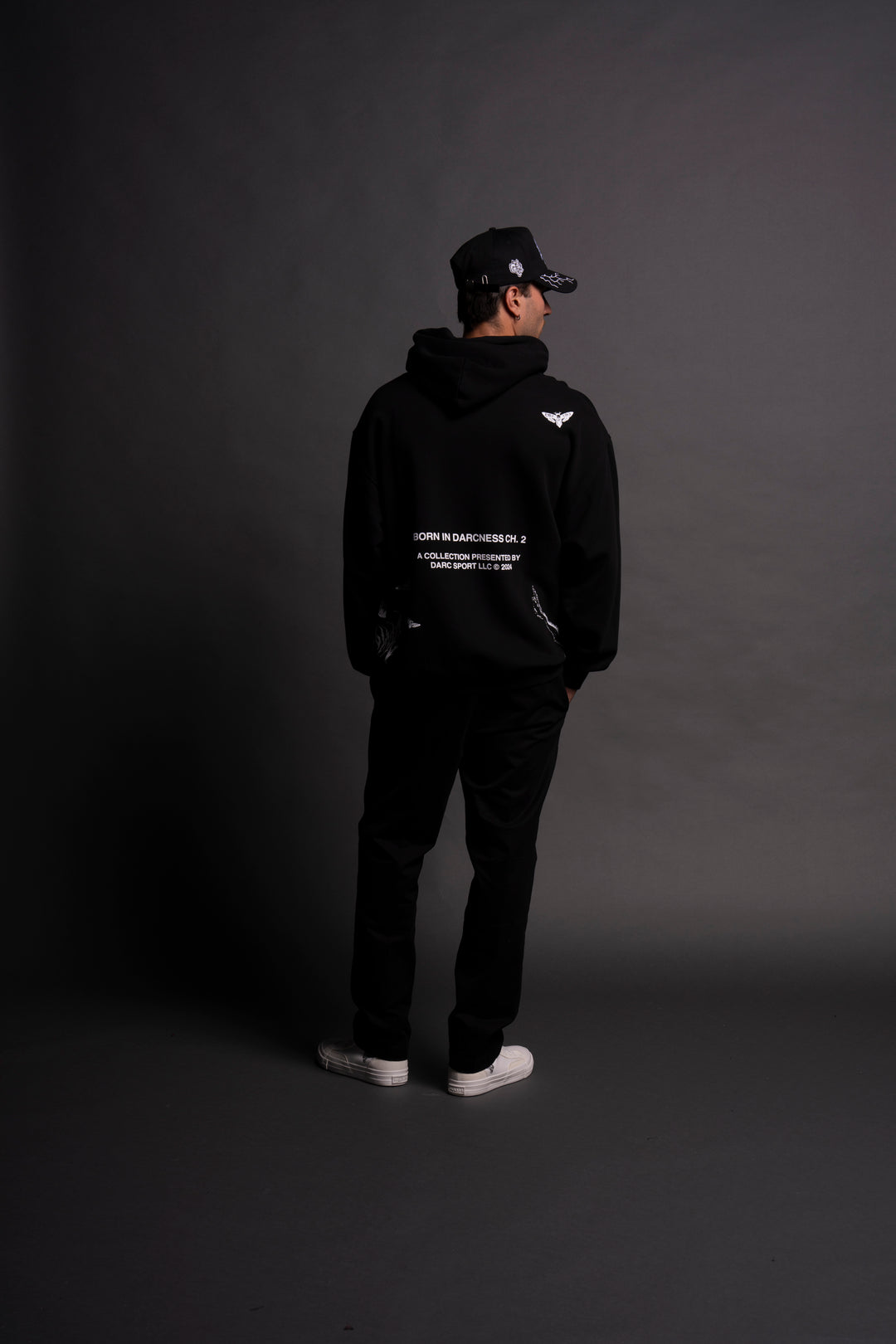 Scarecrow "Side-By-Side" Bishop Hoodie in Black