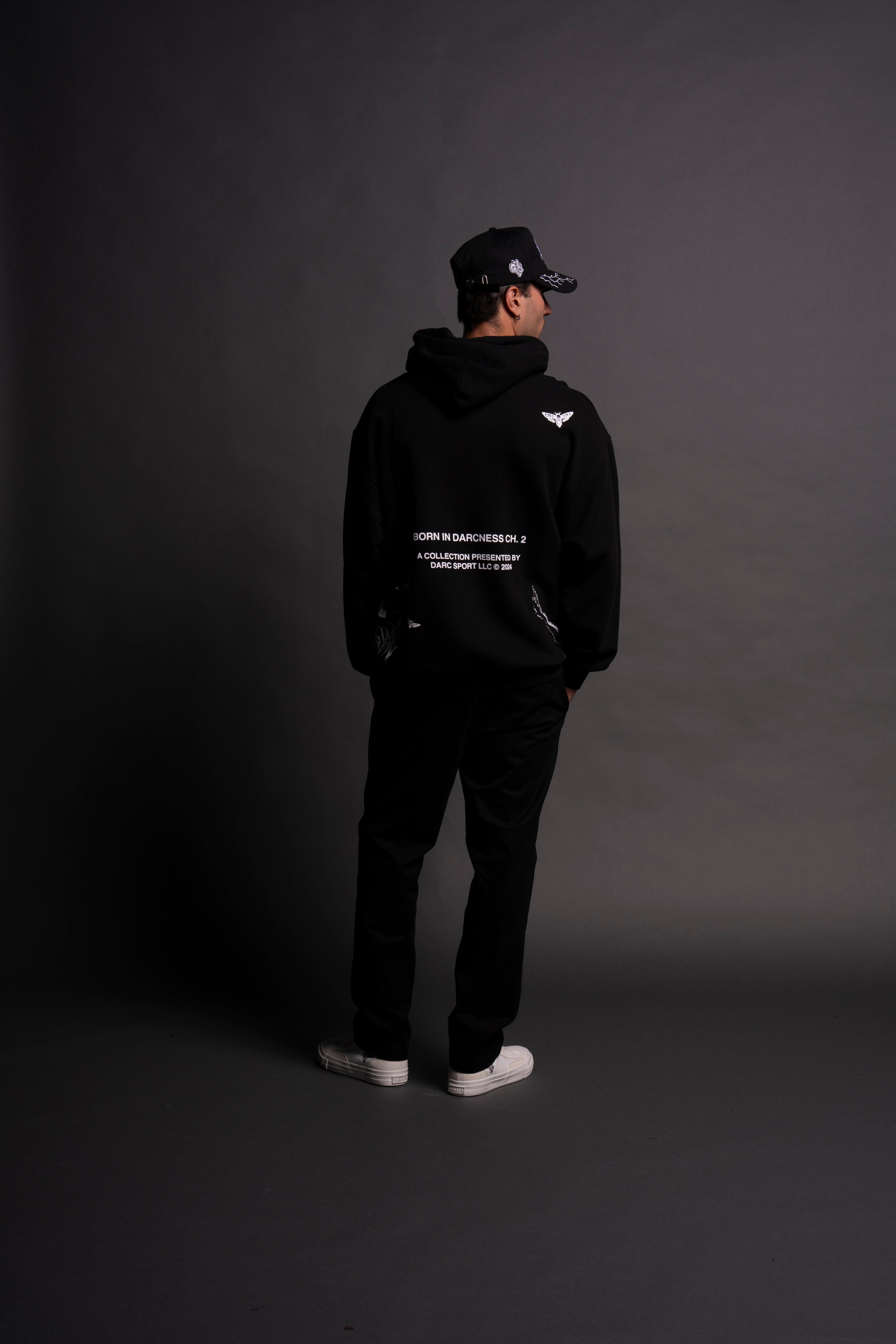Scarecrow "Side-By-Side" Bishop Hoodie in Black