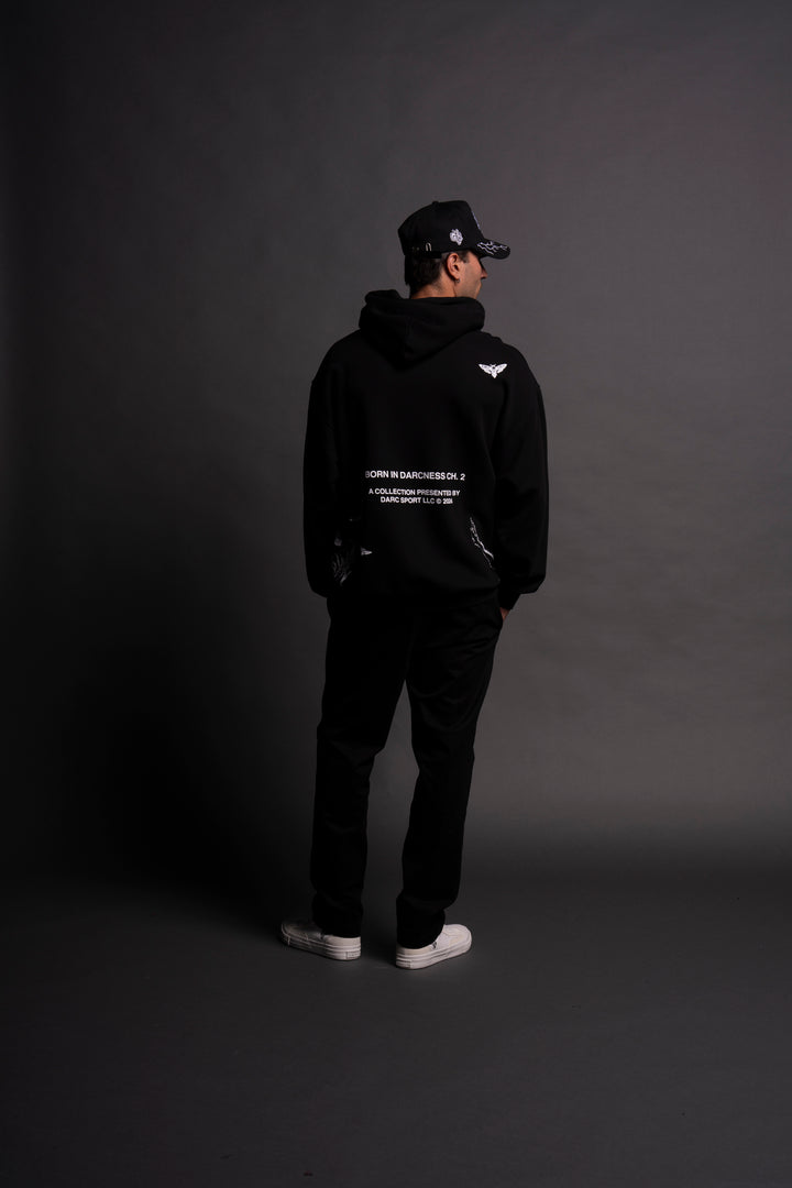 Scarecrow "Side-By-Side" Bishop Hoodie in Black