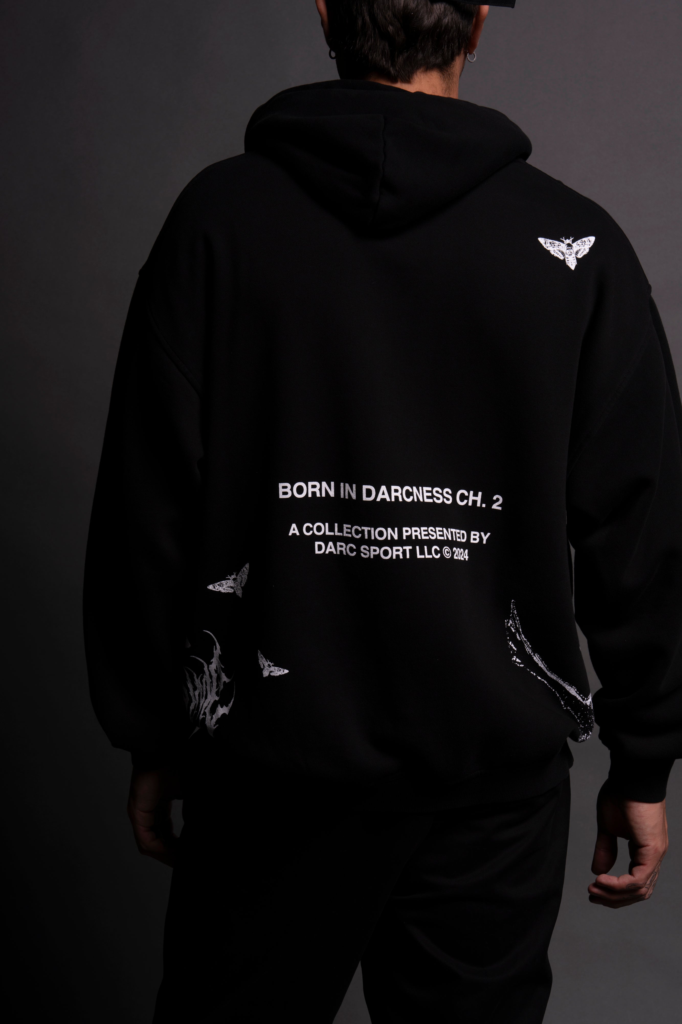 Scarecrow "Side-By-Side" Bishop Hoodie in Black