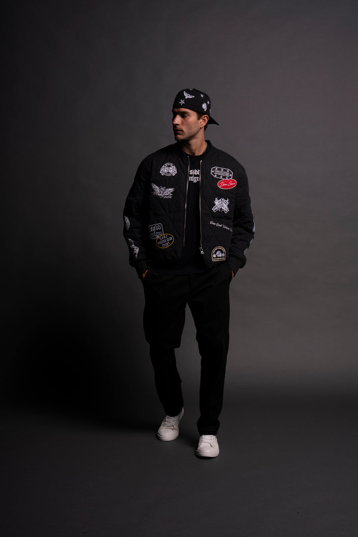 Our Crew Boxy Darco Quilted Jacket in Black