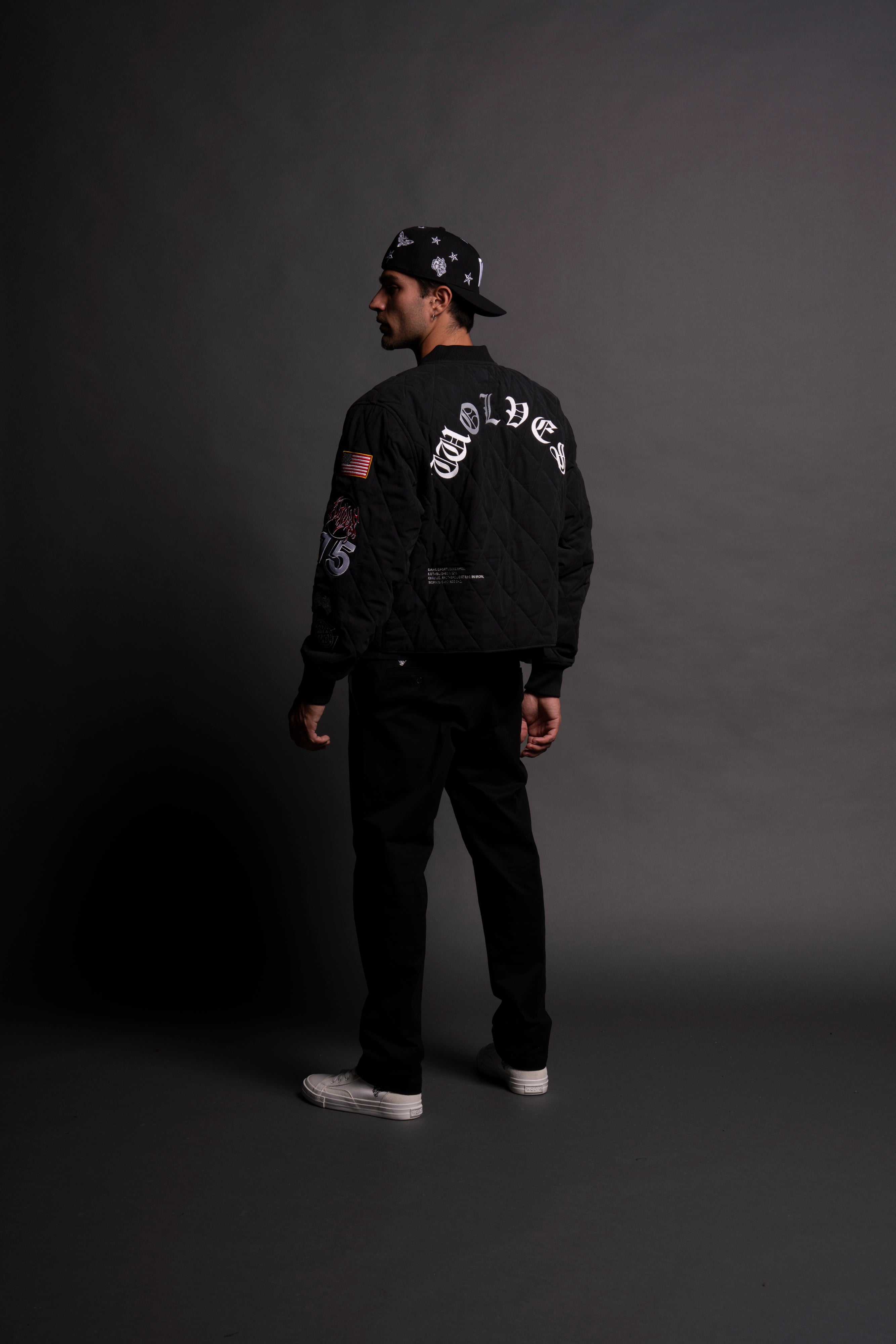 Our Crew Boxy Darco Quilted Jacket in Black