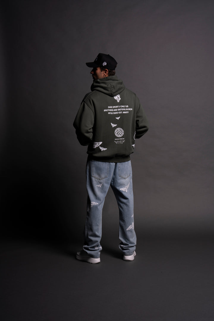 (1 Of 500) The Batman "Pierce" Hoodie in Green Ivy