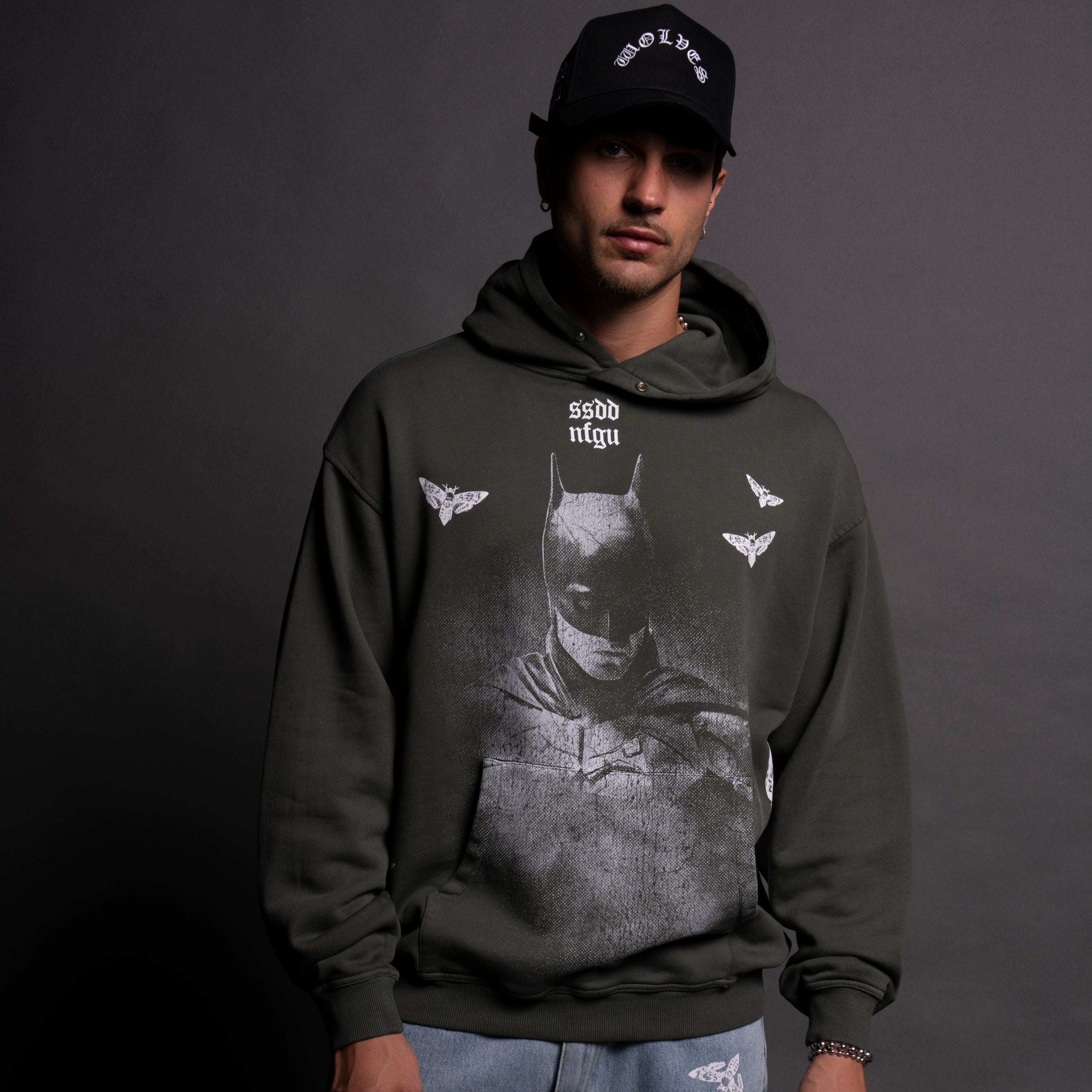 (1 Of 500) The Batman "Pierce" Hoodie in Green Ivy