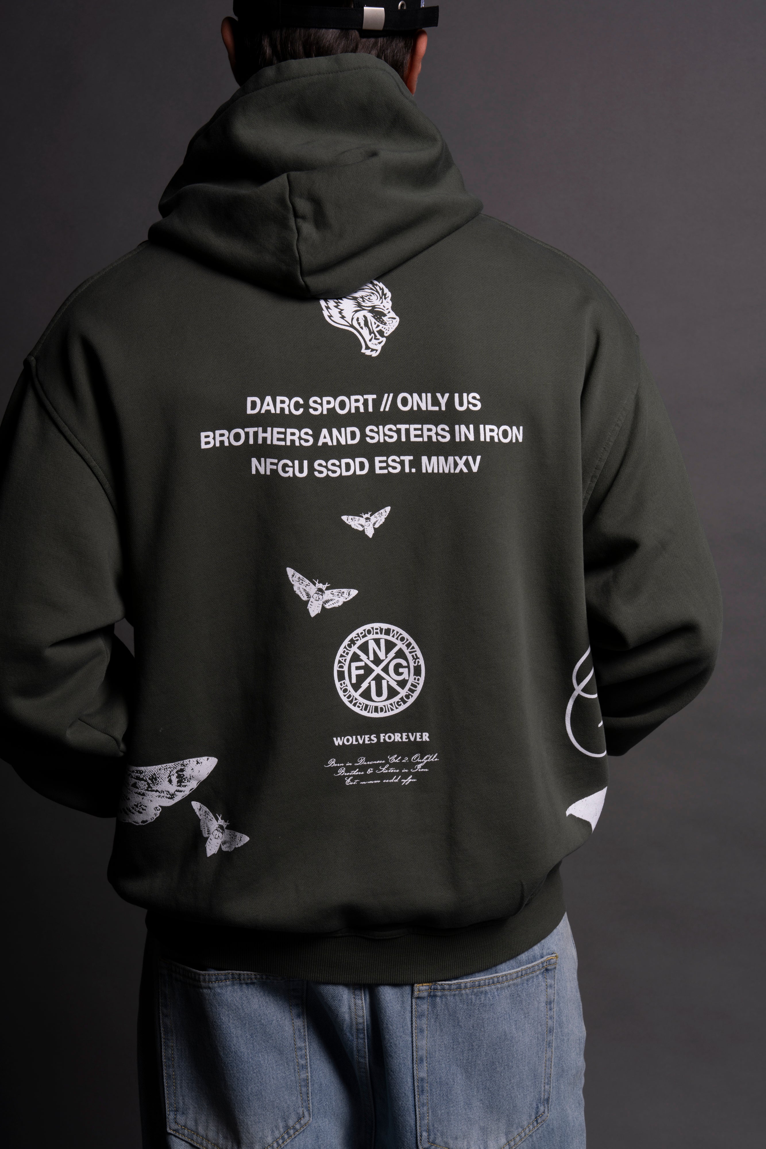 (1 Of 500) The Batman "Pierce" Hoodie in Green Ivy