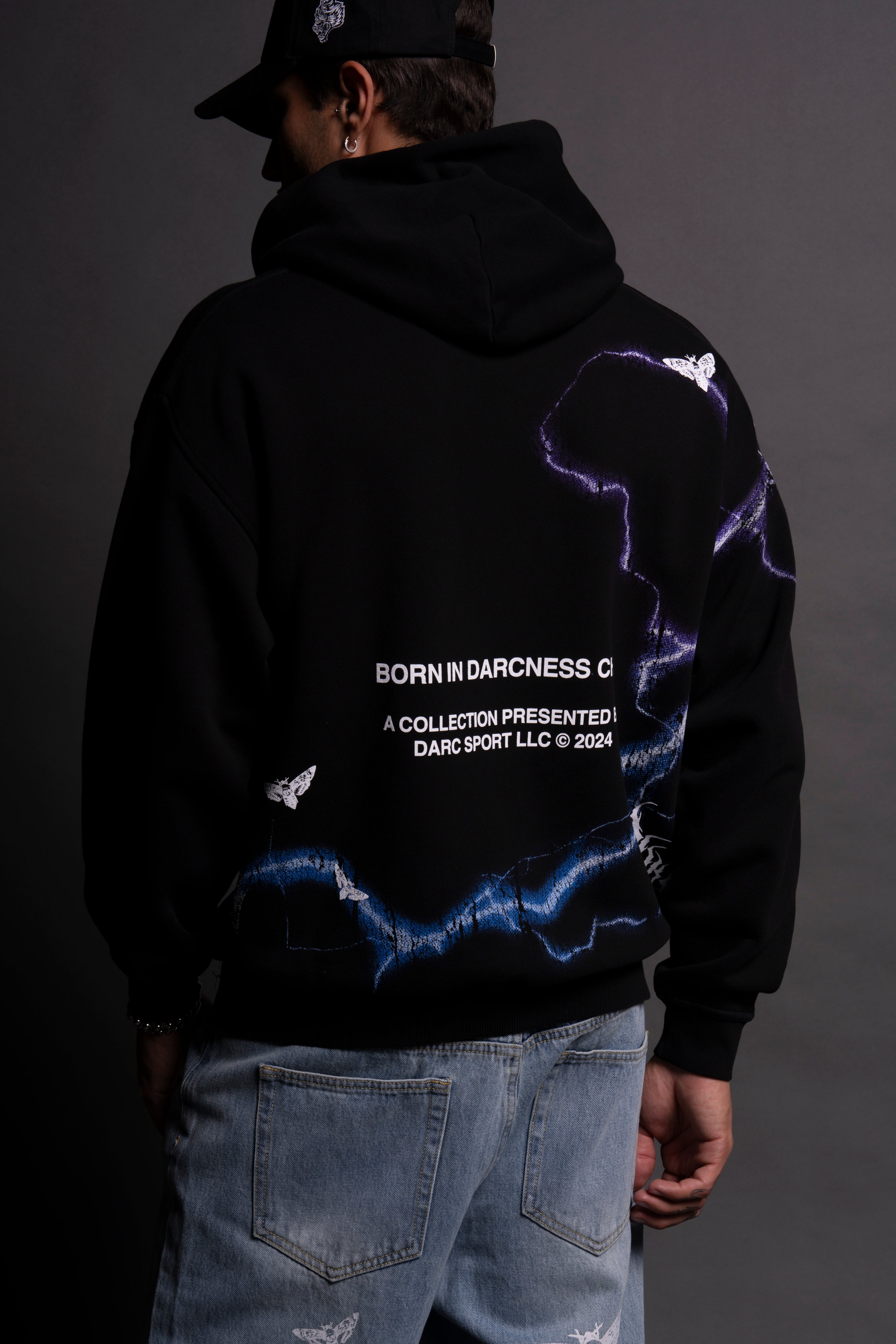 Batman "Side-By-Side" Bishop Hoodie in Black