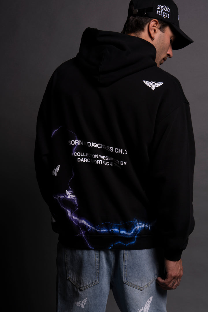 Catwoman "Side-By-Side" Bishop Hoodie in Black