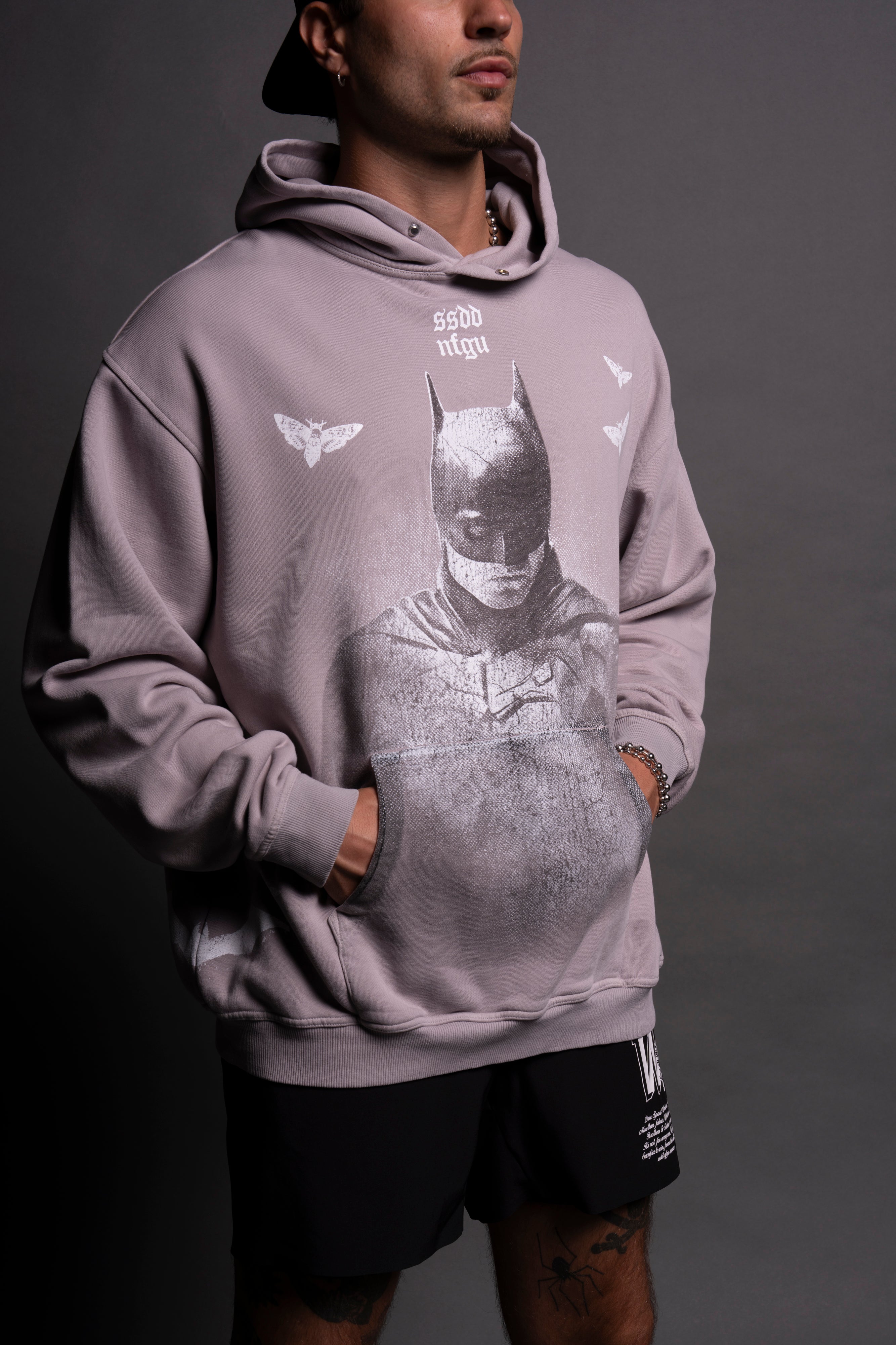 (1 Of 500) The Batman "Pierce" Hoodie in Quartz