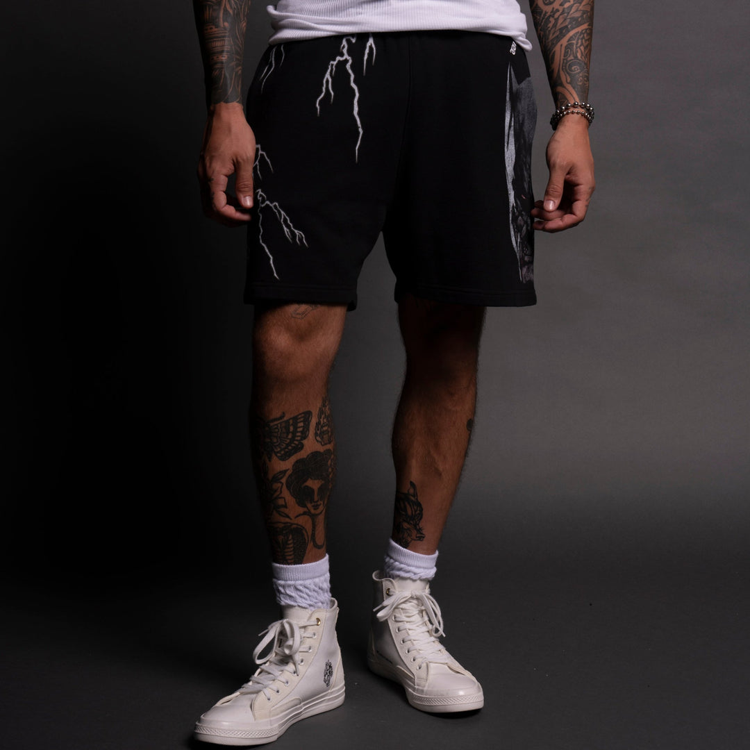 Unleashed Post Lounge Sweat Shorts in Black