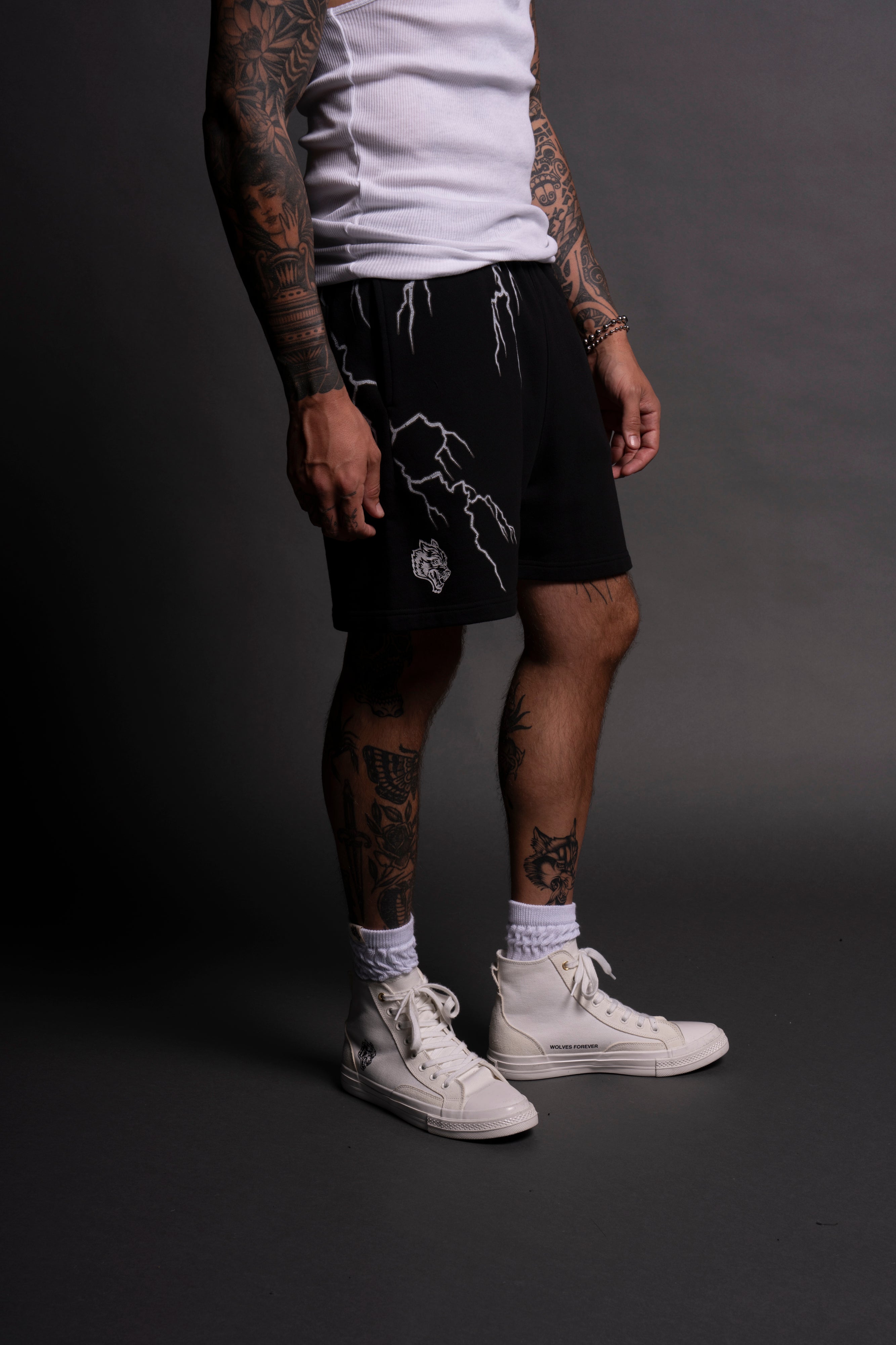 Unleashed Post Lounge Sweat Shorts in Black