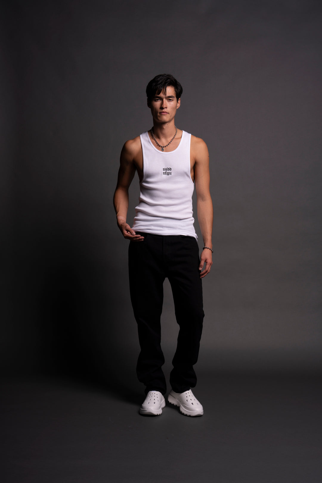 SSDDNFGU "Ribbed" Tank in White