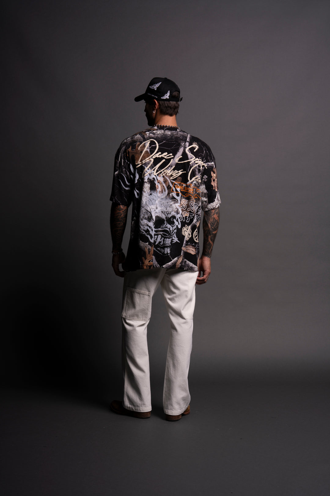 NFGU Mempo "Premium" Oversized Tee in Darc Woodland Camo