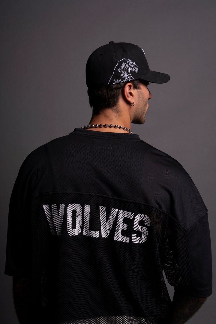 Wolves Forever Emmitt Football Jersey in Black