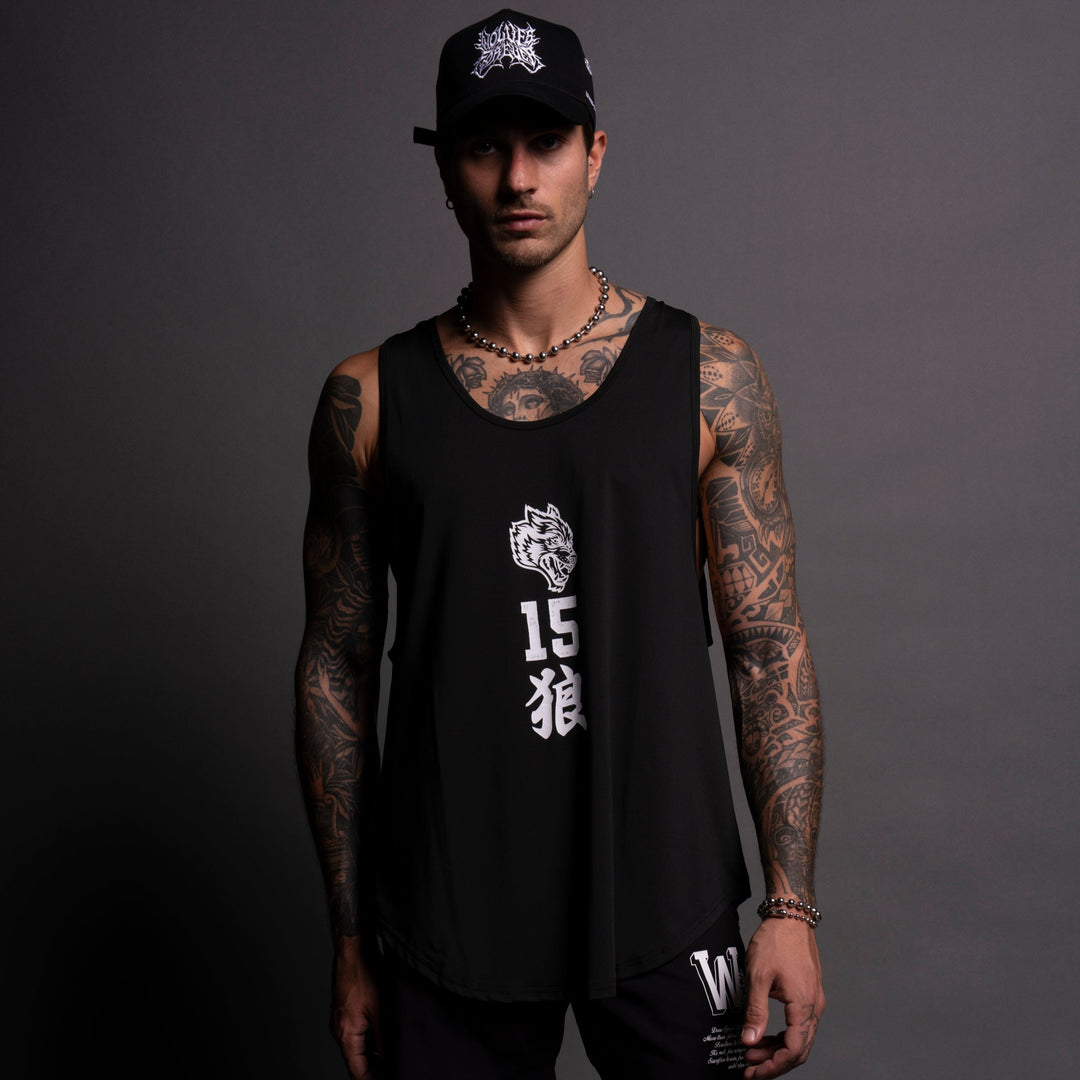 Our Zone "Dry Wolf" (Drop) Tank in Black