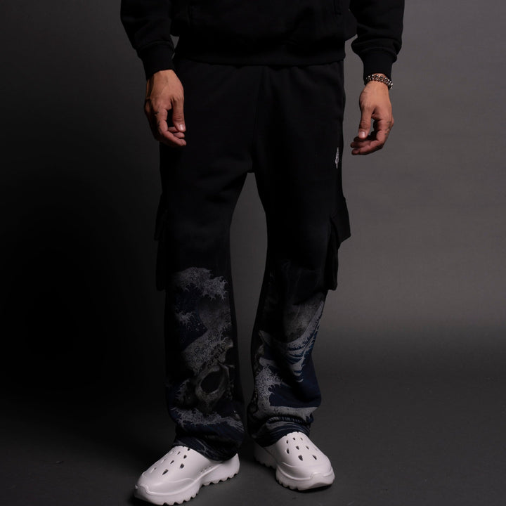 Virtues Bigelow Cargo Sweat Pants in Black