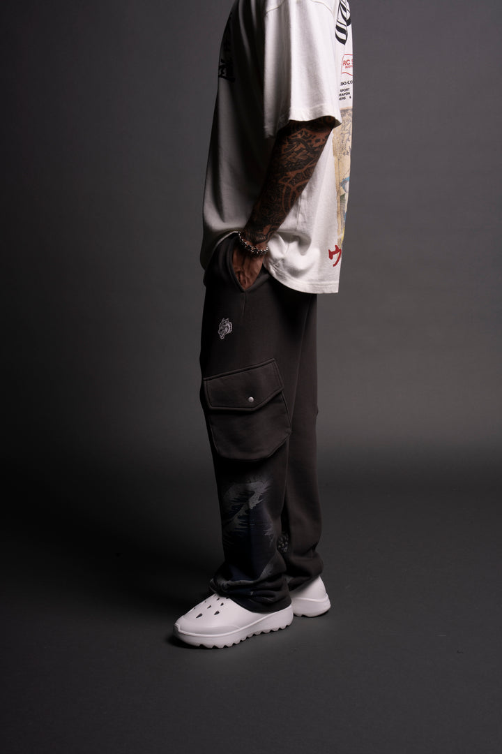 Virtues Bigelow Cargo Sweat Pants in Wolf Gray