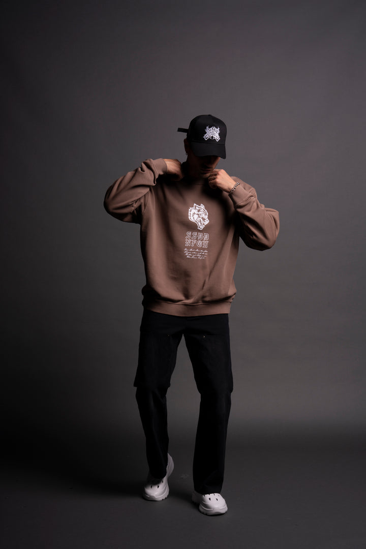 NFGU Mempo London Crewneck in Mojave Brown