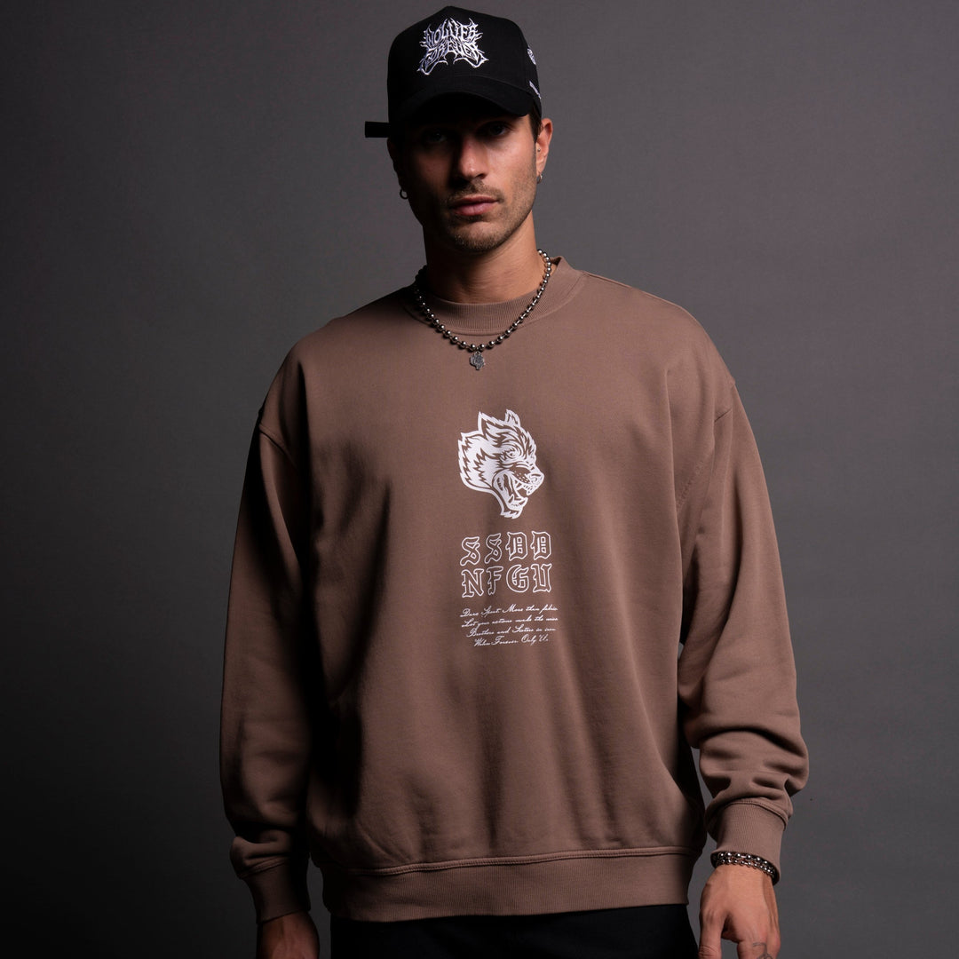 NFGU Mempo London Crewneck in Mojave Brown