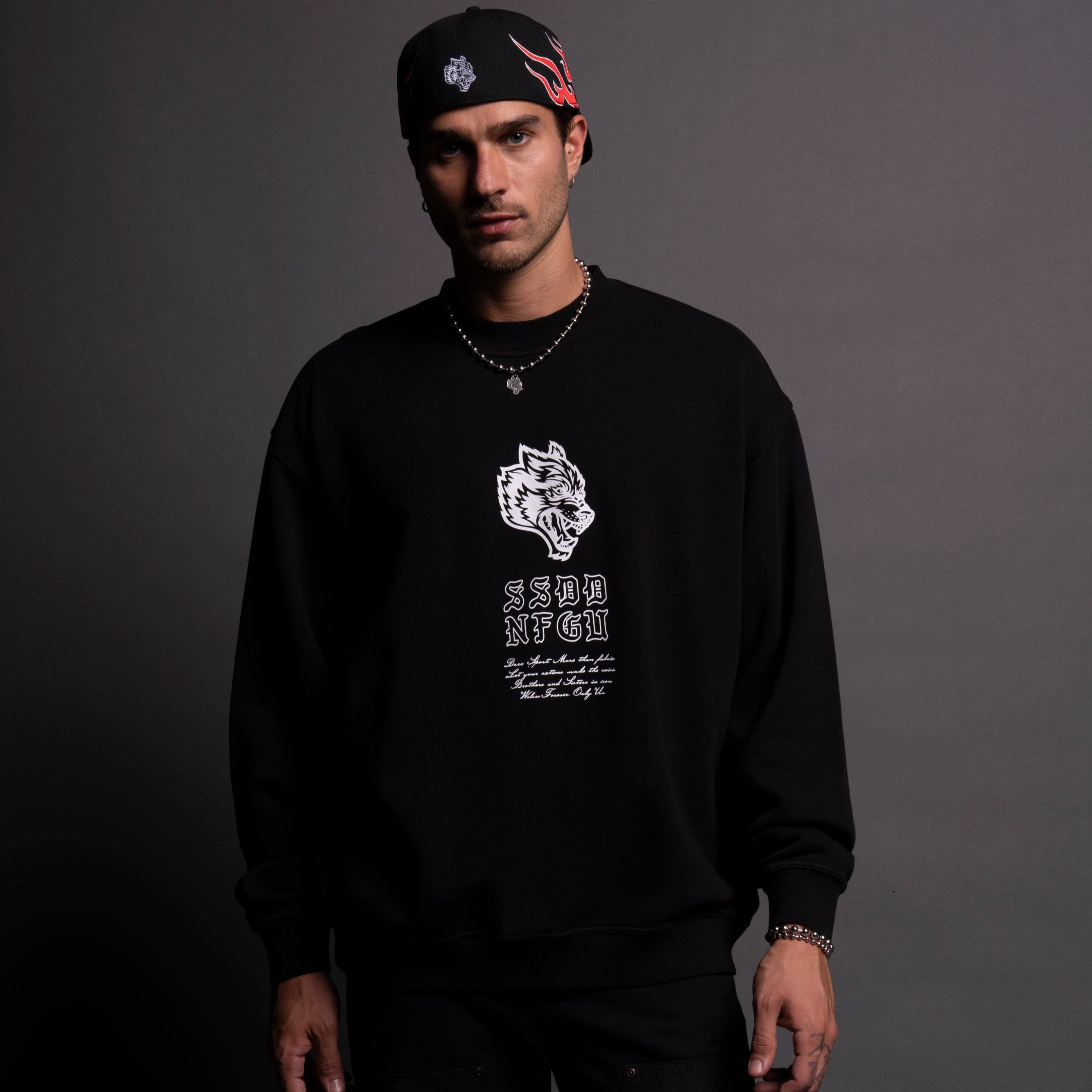 NFGU Mempo London Crewneck in Black