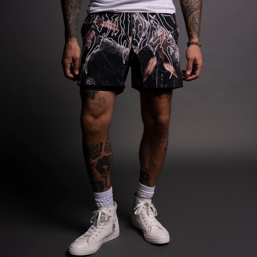 Hesh Compression Shorts in Darc Woodland Camo