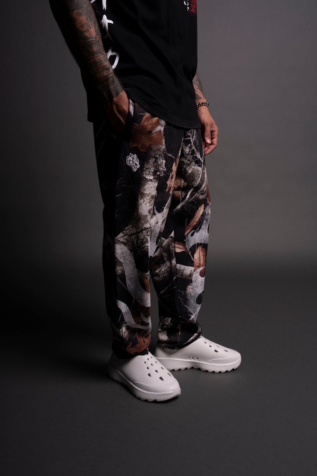 Mempo Kumite V2 Sweat Pants in Darc Woodland Camo