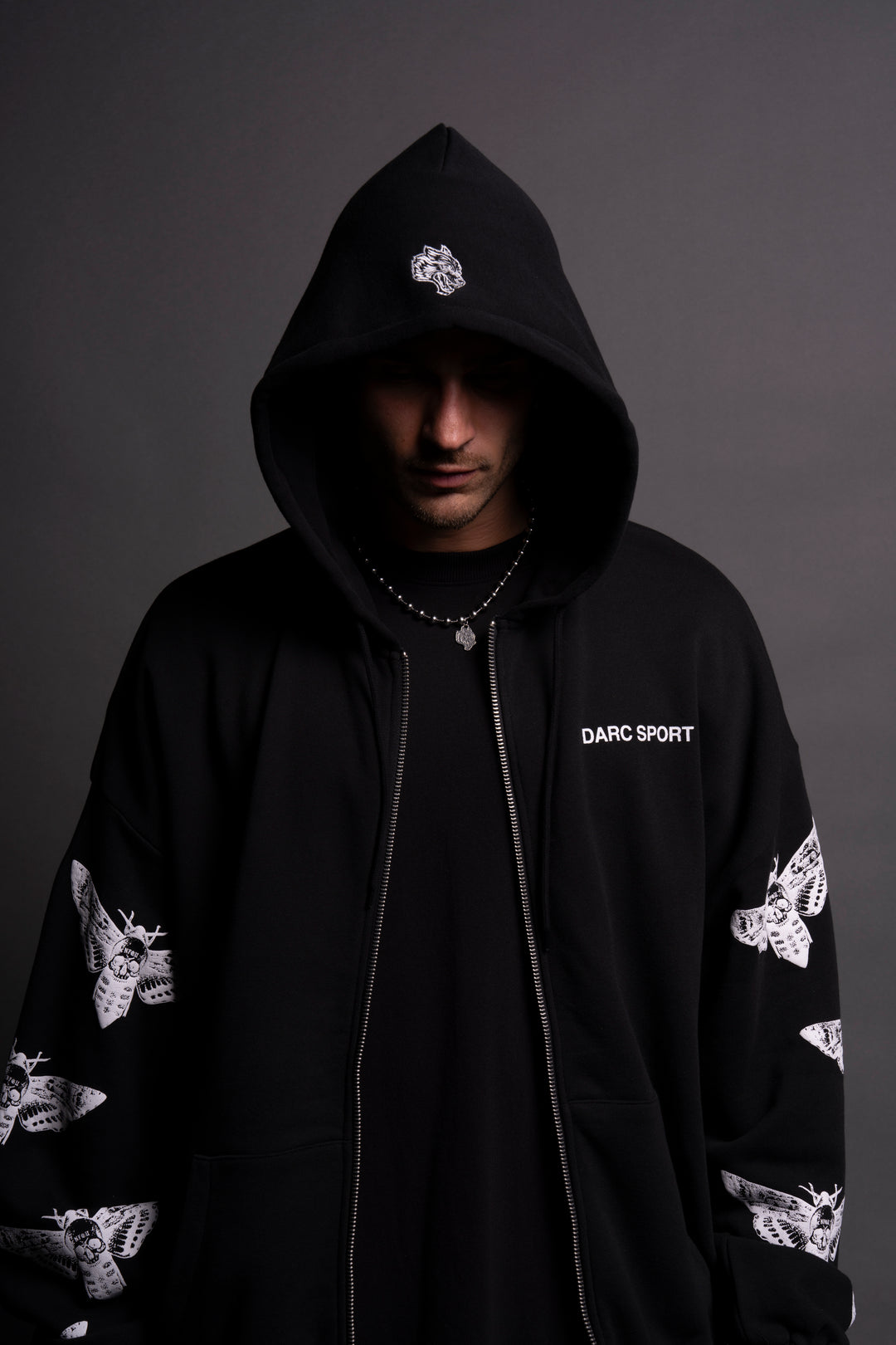 Reborn "Chambers" Zip Hoodie in Black