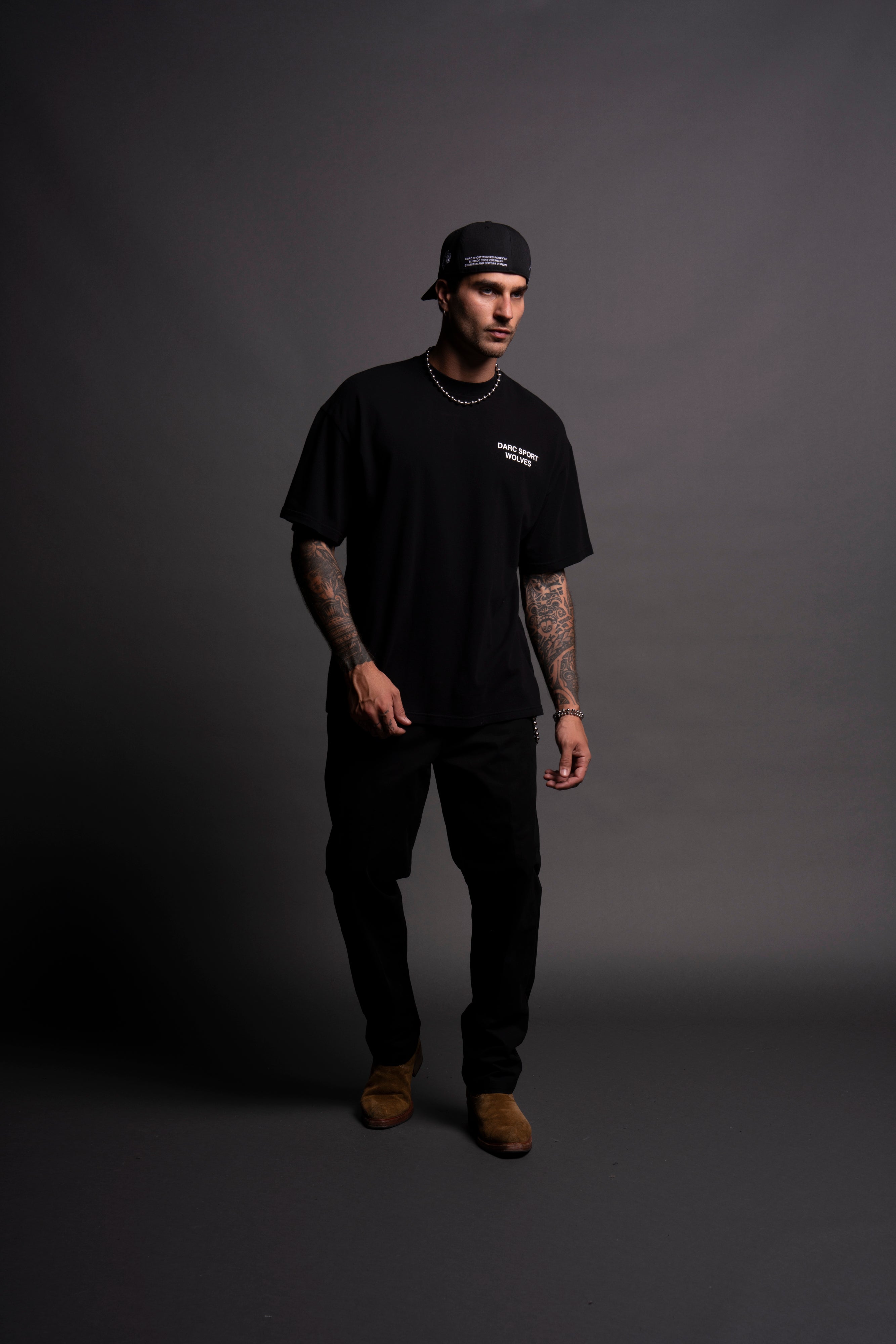 Darc Sport Wolves "Premium" Oversized Tee in Black