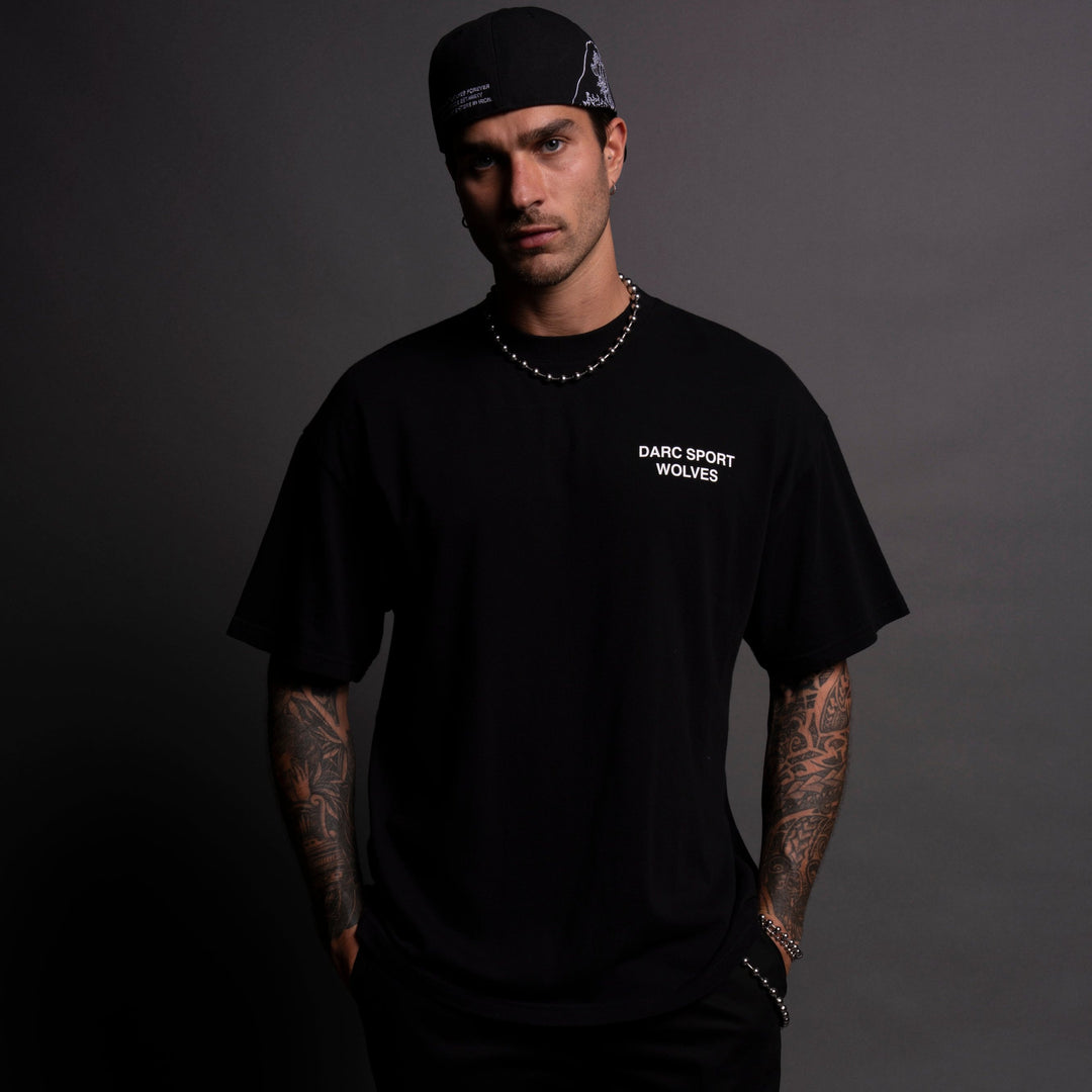 Darc Sport Wolves "Premium" Oversized Tee in Black