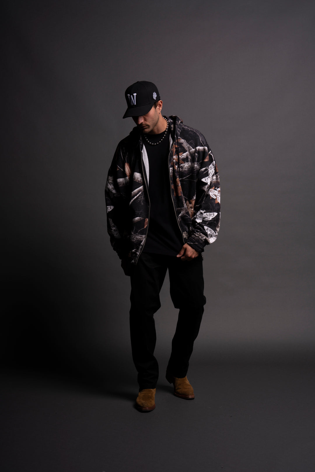 Reborn "Chambers" Zip Hoodie in Darc Woodland Camo