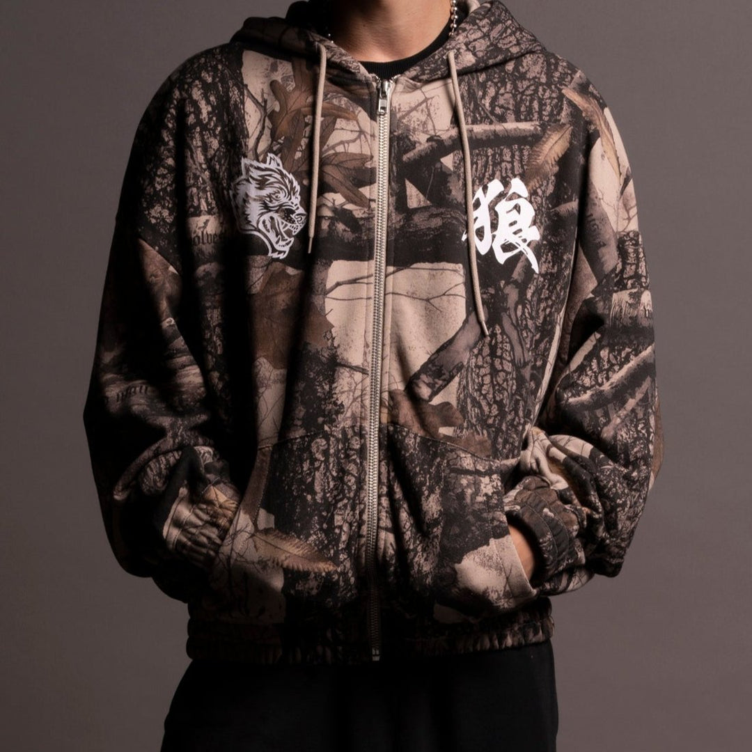 Inferno "Chambers" Zip Hoodie in Clay Woodland Camo