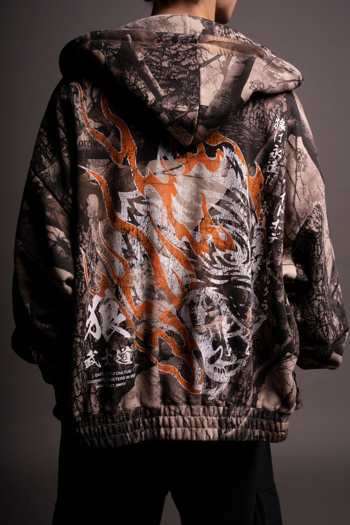 Inferno "Chambers" Zip Hoodie in Clay Woodland Camo