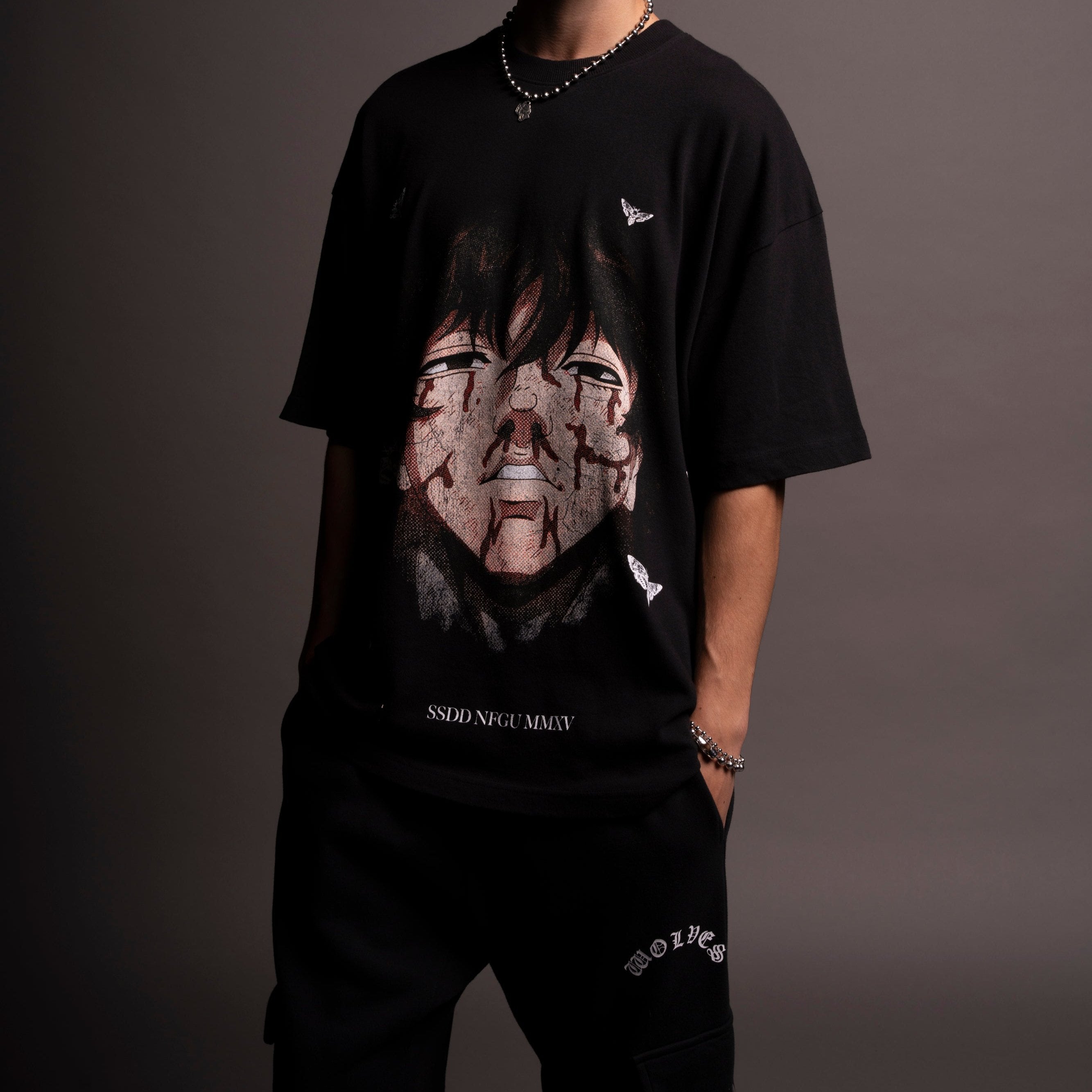 Baki "Premium" Oversized Tee in Black