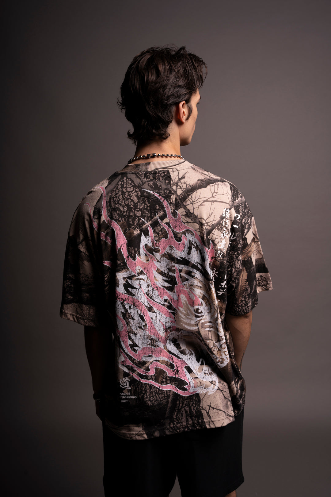 Inferno "Premium" Oversized Unisex Tee in Clay Woodland Camo