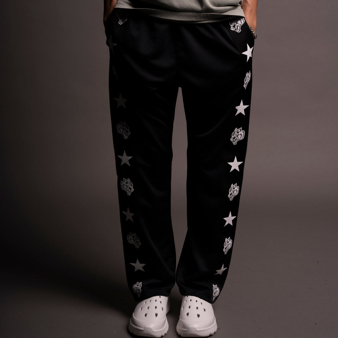 Wolves Roadster Track Pants in Black/Black