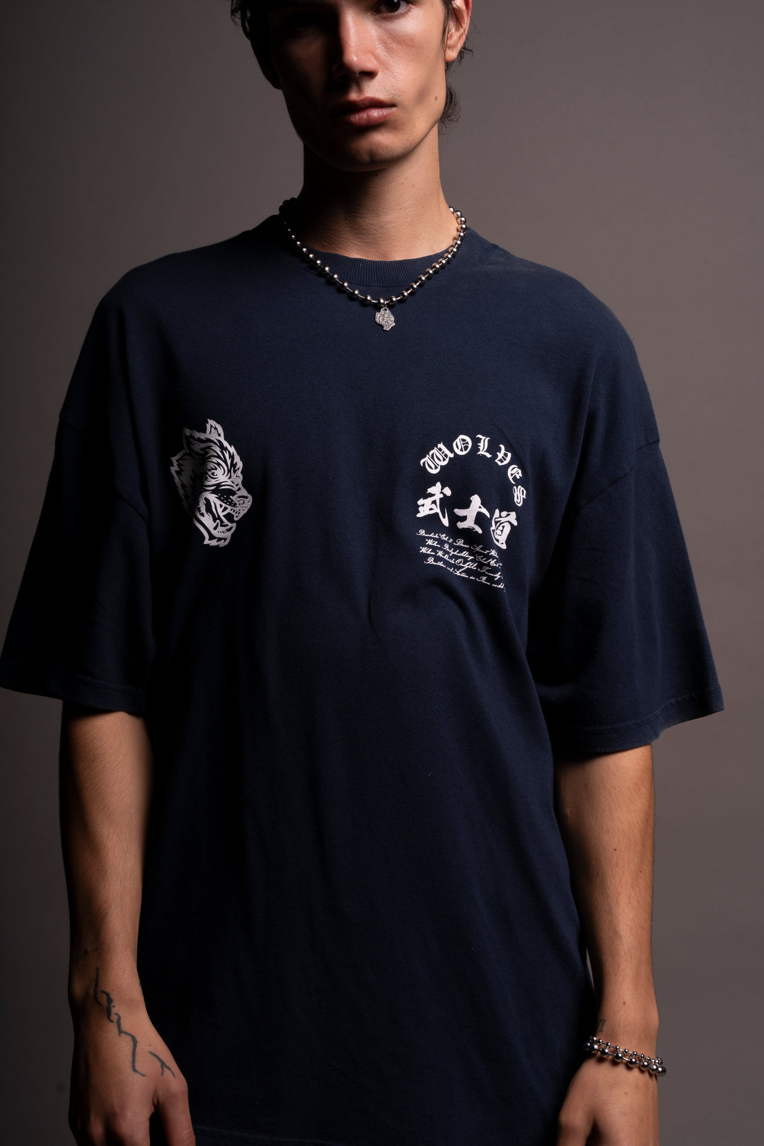 Ogre "Premium" Oversized Tee in Navy